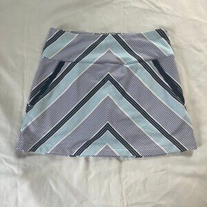 Adidas Climacool White Blue Purple Stripe Golf Tennis Skort | Size S